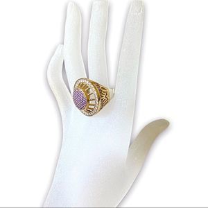 Handmade Amethyst Statement Ring Unique